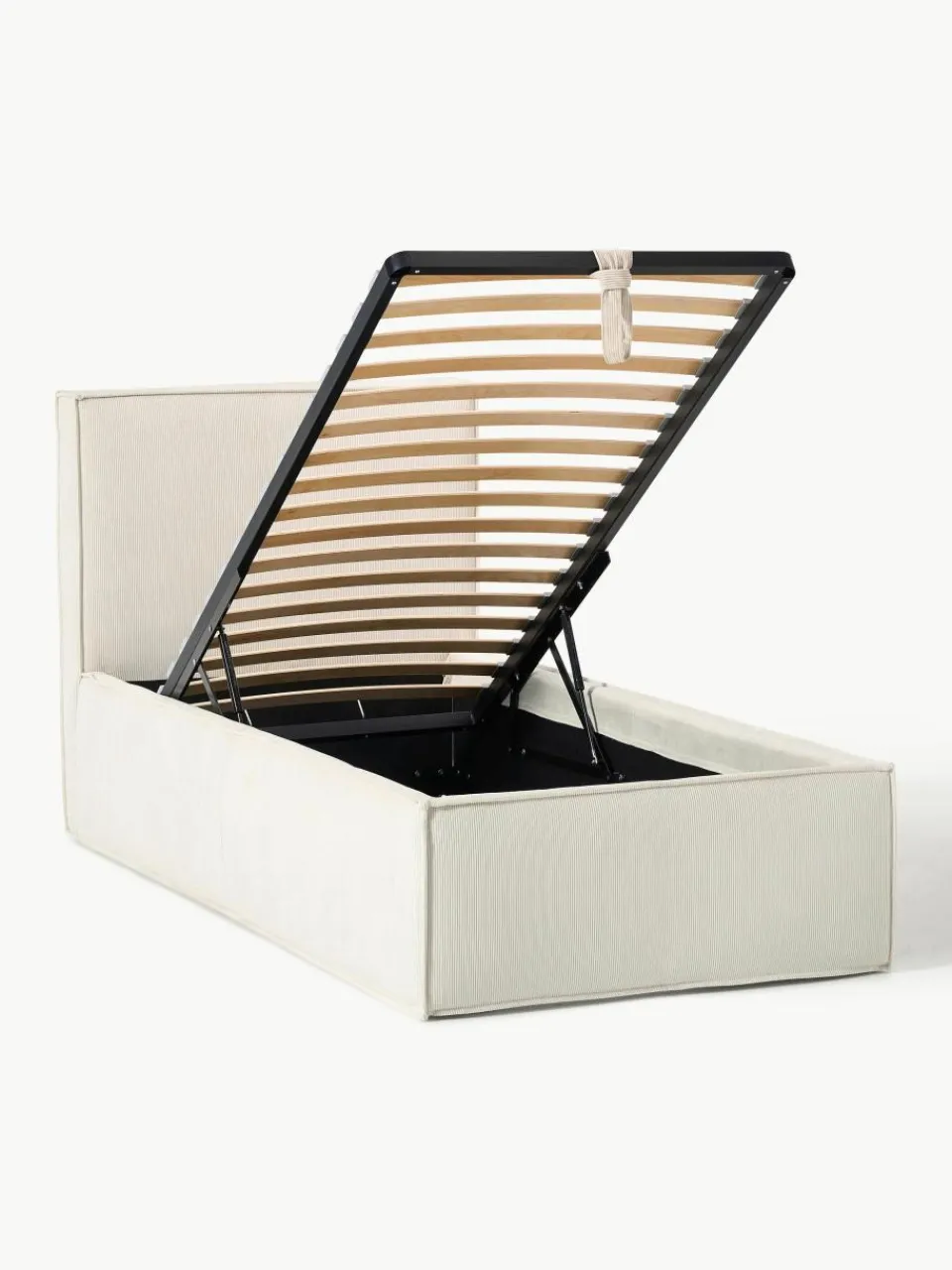 Corduroy eenpersoonsbed Dream met opbergruimte^Westwing Collection Hot