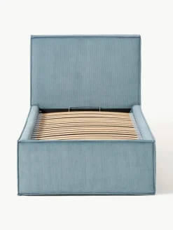 Corduroy eenpersoonsbed Dream met opbergruimte^Westwing Collection New