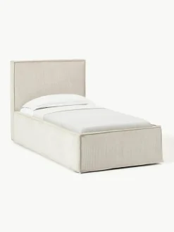 Corduroy eenpersoonsbed Dream met opbergruimte^Westwing Collection New