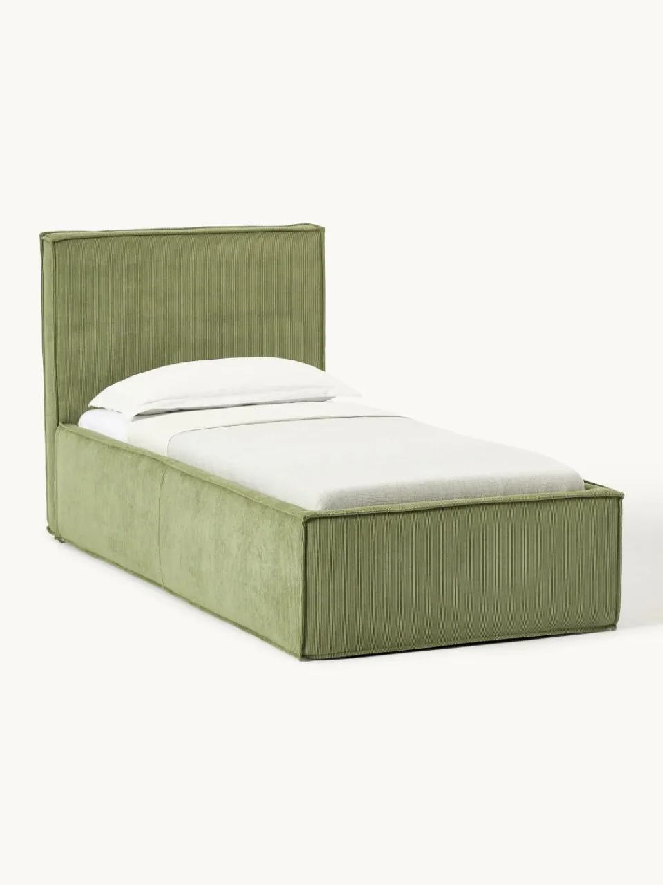 Corduroy gestoffeerd bed Dream met opbergruimte^Westwing Collection Online