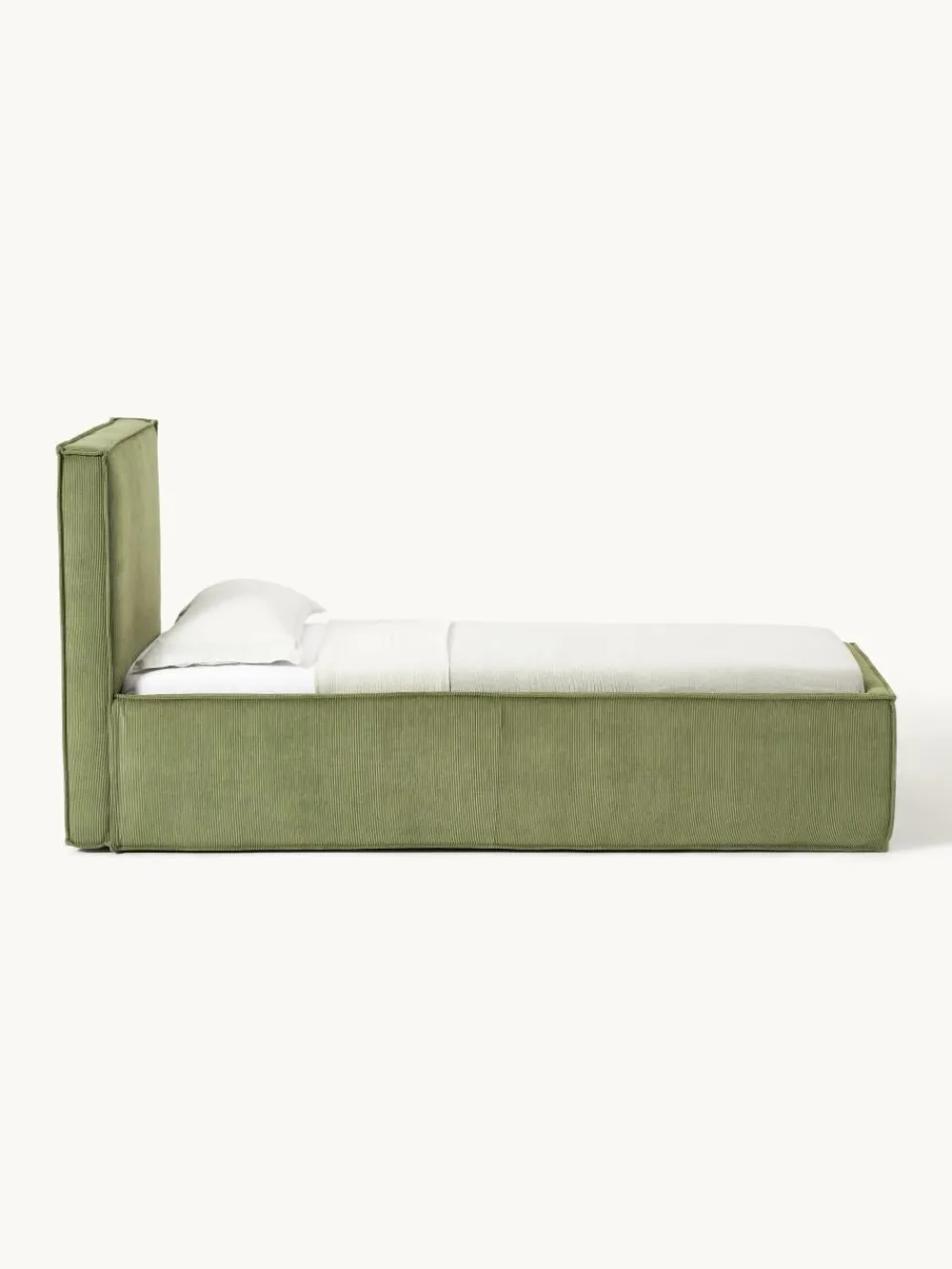 Corduroy gestoffeerd bed Dream met opbergruimte^Westwing Collection Online