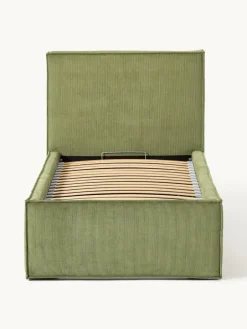 Corduroy gestoffeerd bed Dream met opbergruimte^Westwing Collection Online