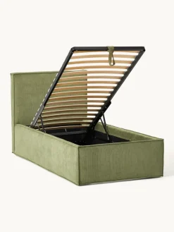 Corduroy gestoffeerd bed Dream met opbergruimte^Westwing Collection Online