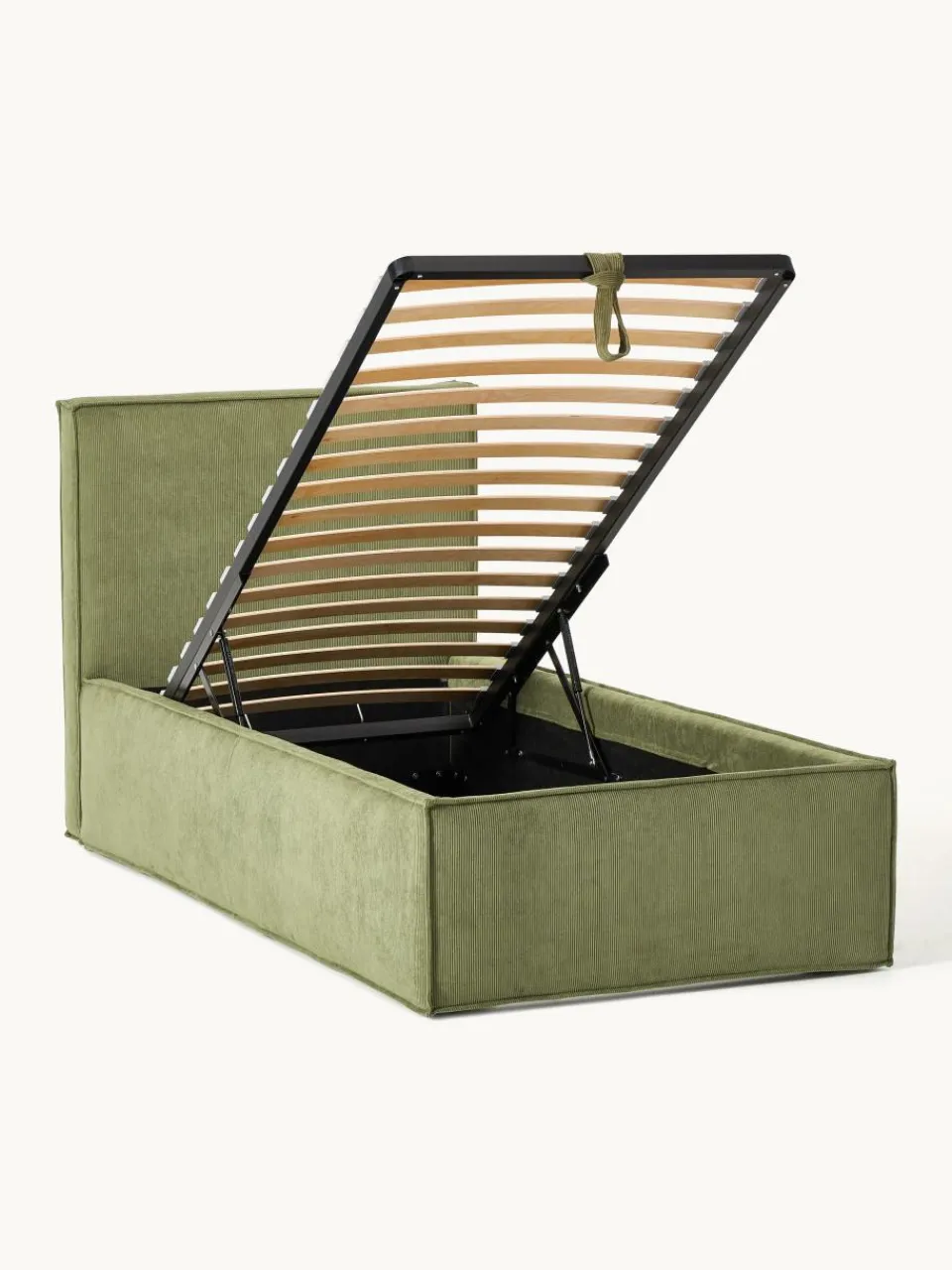 Corduroy gestoffeerd bed Dream met opbergruimte^Westwing Collection Online