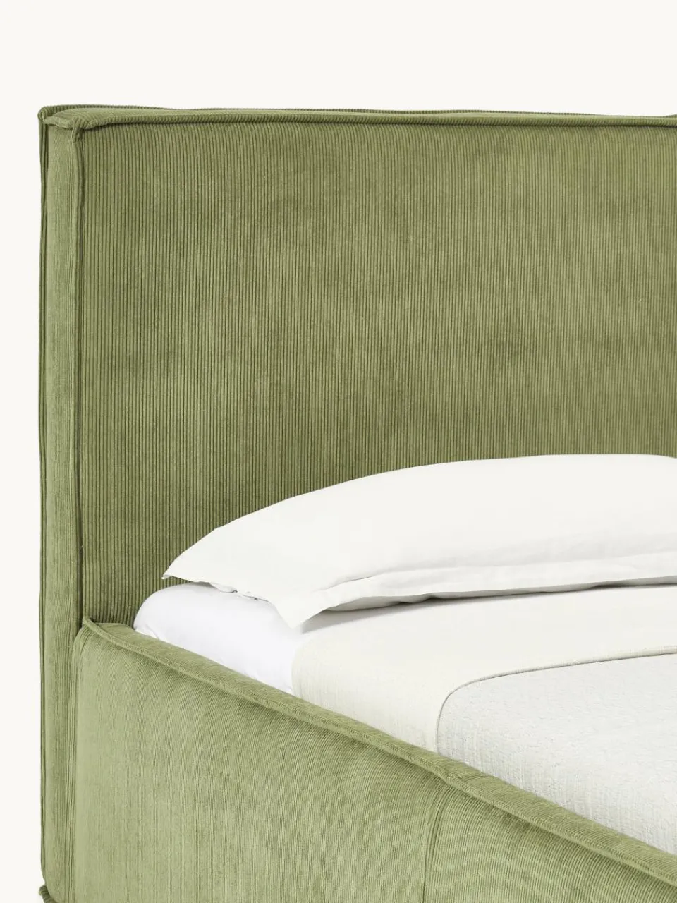 Corduroy gestoffeerd bed Dream met opbergruimte^Westwing Collection Online