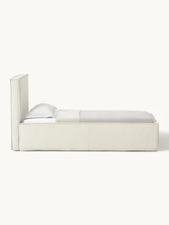Corduroy gestoffeerd bed Dream met opbergruimte^Westwing Collection Fashion