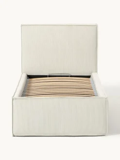 Corduroy gestoffeerd bed Dream met opbergruimte^Westwing Collection Fashion