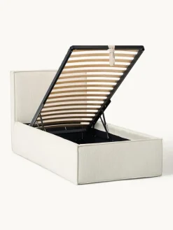 Corduroy gestoffeerd bed Dream met opbergruimte^Westwing Collection Fashion