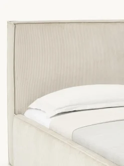 Corduroy gestoffeerd bed Dream met opbergruimte^Westwing Collection Clearance