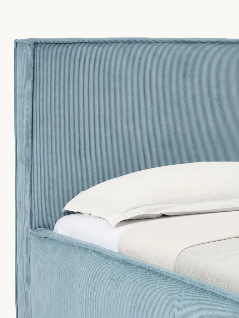 Corduroy gestoffeerd bed Dream^Westwing Collection Sale