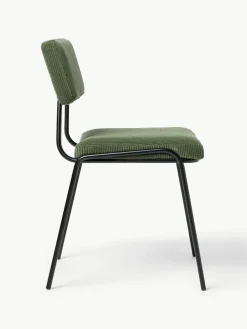 Corduroy gestoffeerde stoelen Mats, 2 stuks^Westwing Collection Fashion