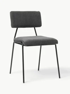 Corduroy gestoffeerde stoelen Mats, 2 stuks^Westwing Collection Fashion