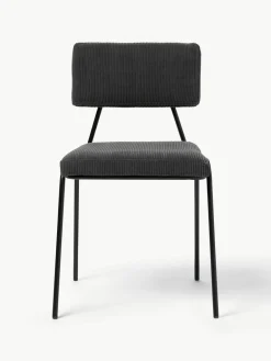 Corduroy gestoffeerde stoelen Mats, 2 stuks^Westwing Collection Fashion