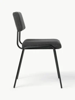 Corduroy gestoffeerde stoelen Mats, 2 stuks^Westwing Collection Fashion