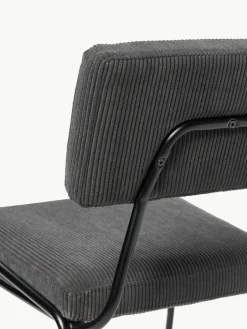 Corduroy gestoffeerde stoelen Mats, 2 stuks^Westwing Collection Fashion