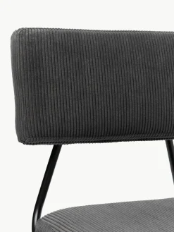 Corduroy gestoffeerde stoelen Mats, 2 stuks^Westwing Collection Fashion