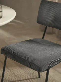 Corduroy gestoffeerde stoelen Mats, 2 stuks^Westwing Collection Fashion