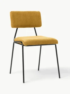 Corduroy gestoffeerde stoelen Mats, 2 stuks^Westwing Collection Fashion