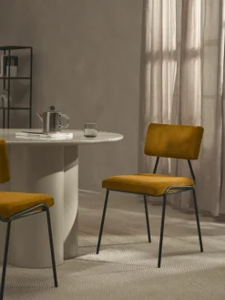 Corduroy gestoffeerde stoelen Mats, 2 stuks^Westwing Collection Fashion
