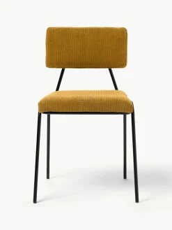 Corduroy gestoffeerde stoelen Mats, 2 stuks^Westwing Collection Fashion