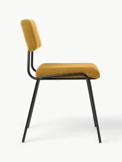 Corduroy gestoffeerde stoelen Mats, 2 stuks^Westwing Collection Fashion