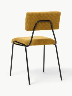 Corduroy gestoffeerde stoelen Mats, 2 stuks^Westwing Collection Fashion