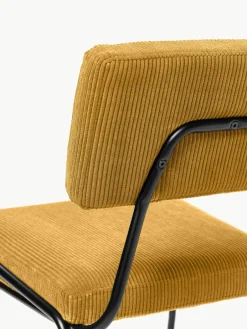 Corduroy gestoffeerde stoelen Mats, 2 stuks^Westwing Collection Fashion