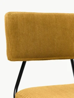 Corduroy gestoffeerde stoelen Mats, 2 stuks^Westwing Collection Fashion