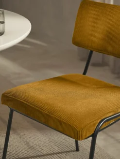 Corduroy gestoffeerde stoelen Mats, 2 stuks^Westwing Collection Fashion