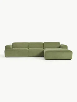 Corduroy hoekbank Melva (4-zits)^Westwing Collection Clearance