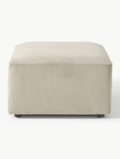 Corduroy poef Melva, B 99 x D 72 cm^Westwing Collection Best