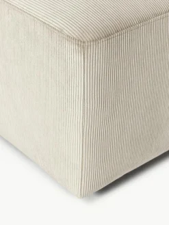 Corduroy poef Melva, B 99 x D 72 cm^Westwing Collection Best