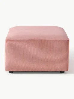 Corduroy poef Melva, B 99 x D 72 cm^Westwing Collection Outlet