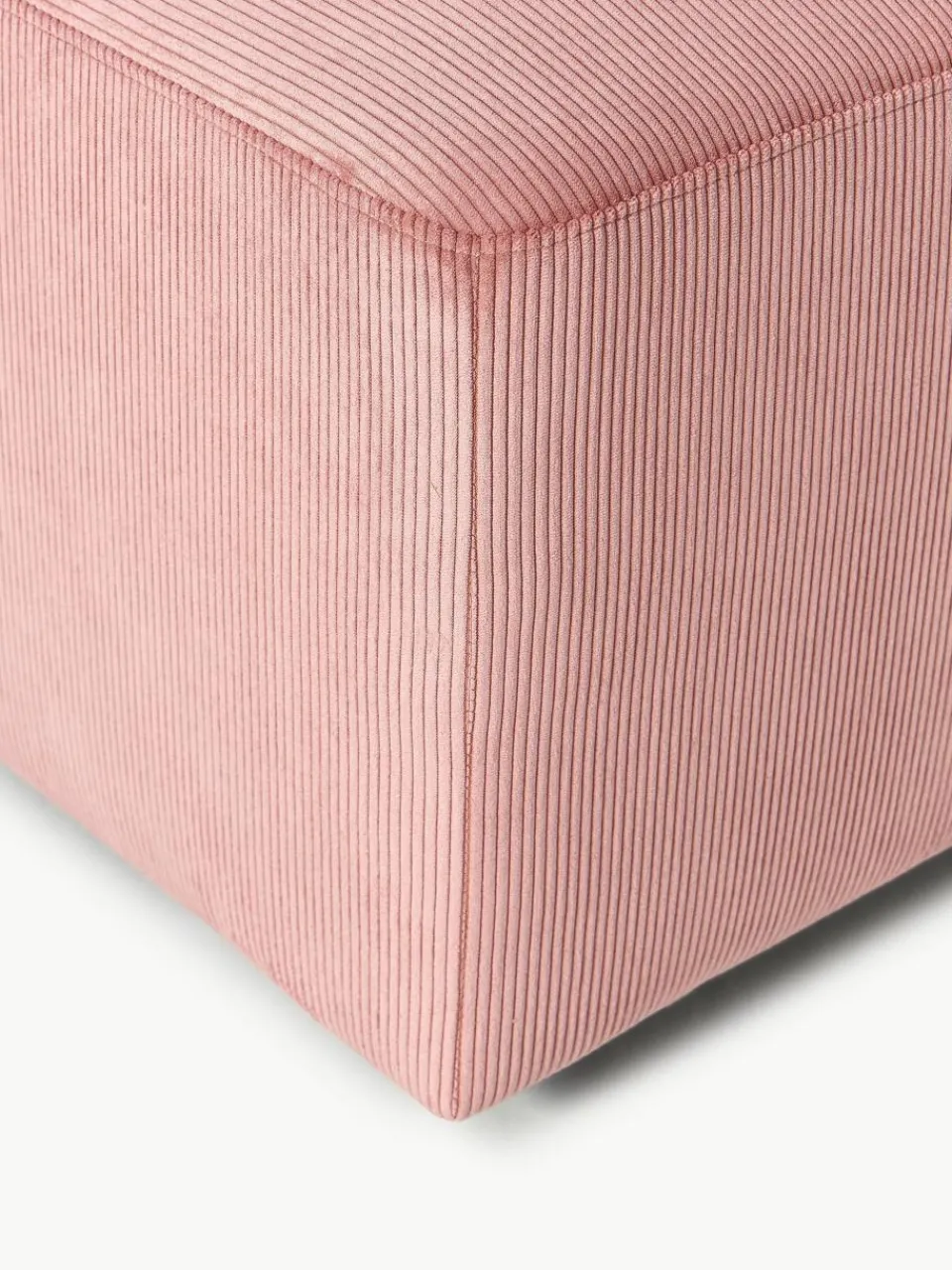 Corduroy poef Melva, B 99 x D 72 cm^Westwing Collection Outlet