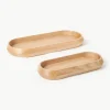 Decoratieve dienbladen Copenhagen van essenhout, set van 2^Westwing Collection Clearance