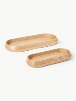 Decoratieve dienbladen Copenhagen van essenhout, set van 2^Westwing Collection Clearance