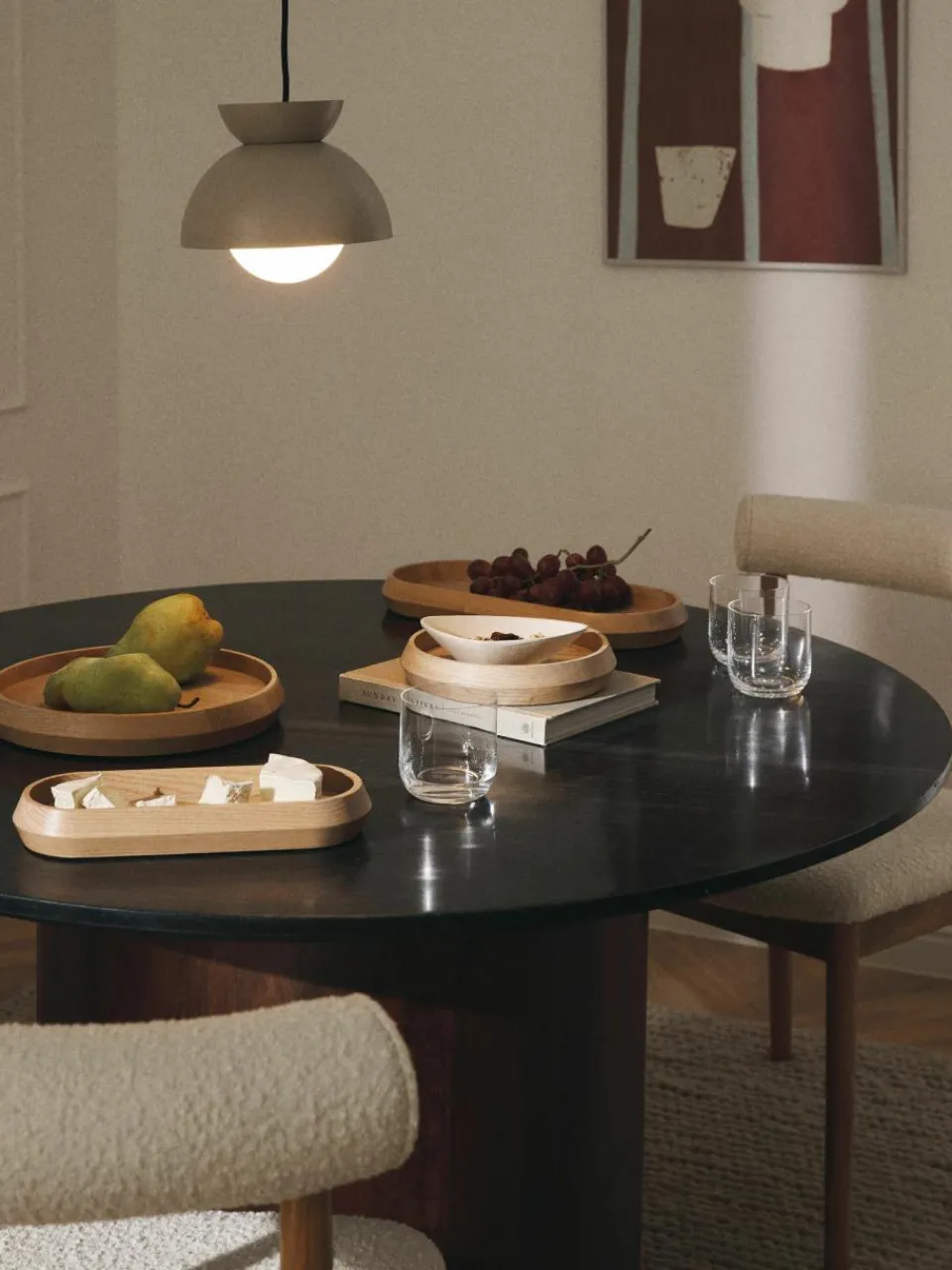 Decoratieve dienbladen Copenhagen van essenhout, set van 2^Westwing Collection Clearance
