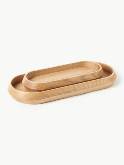 Decoratieve dienbladen Copenhagen van essenhout, set van 2^Westwing Collection Clearance