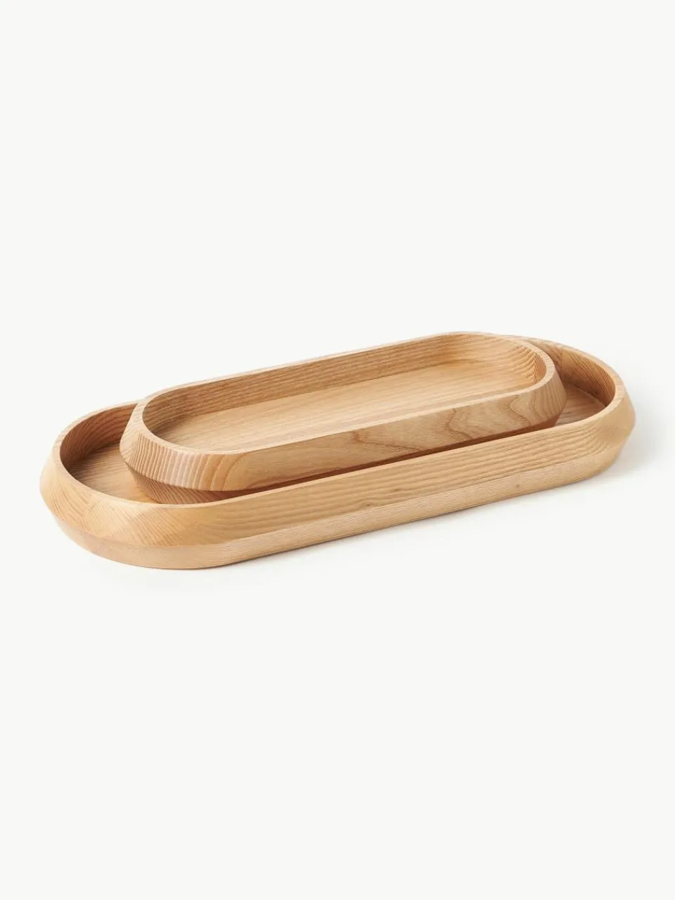 Decoratieve dienbladen Copenhagen van essenhout, set van 2^Westwing Collection Clearance