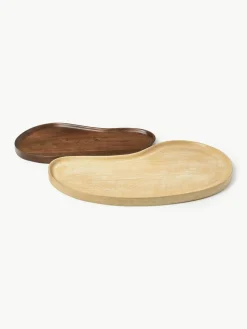 Decoratieve dienbladen Oda van mangohout, set van 2^Westwing Collection Online