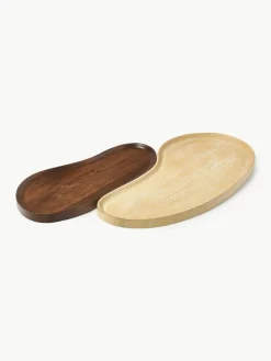 Decoratieve dienbladen Oda van mangohout, set van 2^Westwing Collection Online