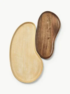 Decoratieve dienbladen Oda van mangohout, set van 2^Westwing Collection Online