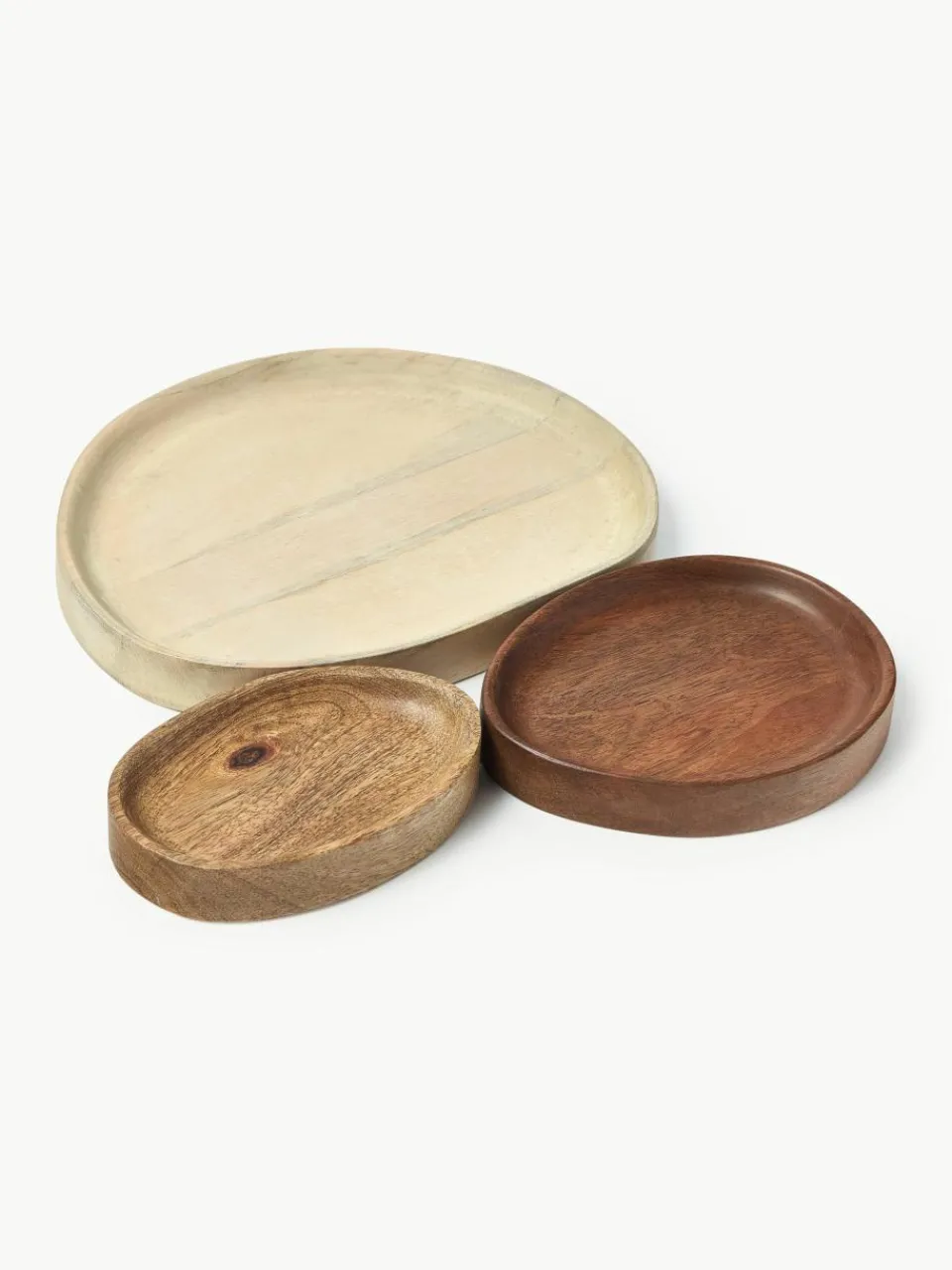 Decoratieve dienbladen Oda van mangohout, set van 3^Westwing Collection Clearance