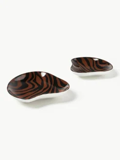 Decoratieve dienbladen Zella van porselein, set van 2^Westwing Collection Fashion
