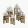Decoratieve huisjes Towny van hout, 6 stuks^Westwing New