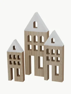 Decoratieve huisjes Towny van hout, 6 stuks^Westwing New