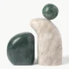 Decoratieve objecten Nati van marmer, 2-delig^Westwing Collection New