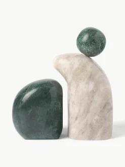 Decoratieve objecten Nati van marmer, 2-delig^Westwing Collection New
