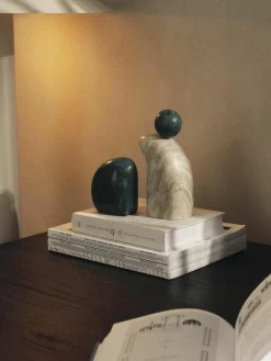 Decoratieve objecten Nati van marmer, 2-delig^Westwing Collection New