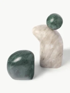 Decoratieve objecten Nati van marmer, 2-delig^Westwing Collection New